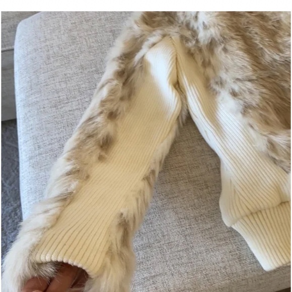 🪞 NEW guess stunning knit coat with faux fur collar luxe jacket - Picture 6 of 9